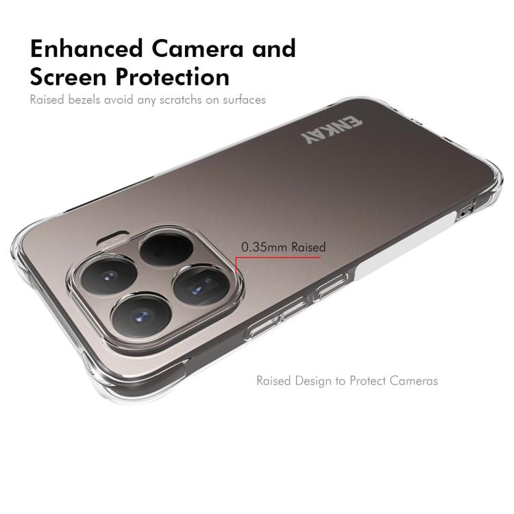ENKAY Hat-Prince Transparent TPU Shockproof Phone Case, For Xiaomi 17T Pro5G, For Redmi 15a 5G, For Xiaomi 17T, For Xiaomi 17 Ultra, For Redmi Note 15 Pro 4G Global 163.2mm, For Redmi K90, For Redmi K90 Pro Max, For Redmi Note 15 Pro+ 5G Global 163.3mm...