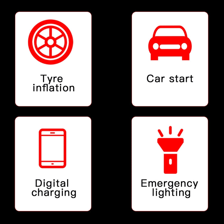 Alimentation de secours multifonctionnelle portable Ai8 avec écran LCD, démarrage de voiture 12 V et pompe à air