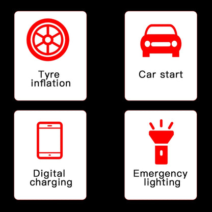 Alimentation de secours multifonctionnelle portable Ai8 avec écran LCD, démarrage de voiture 12 V et pompe à air