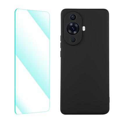 ENKAY Liquid Silicone Phone Case with Tempered Glass Film, For Huawei Nova 11