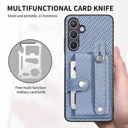 Wristband Kickstand Wallet Back Phone Case with Tool Knife, For Samsung Galaxy A13 5G, For Samsung Galaxy A22 4G, For Samsung Galaxy A22 5G, For Samsung Galaxy S21 FE 5G, For Samsung Galaxy A32 5G, For Samsung Galaxy S21 5G, For Samsung Galaxy S21+ 5G ...