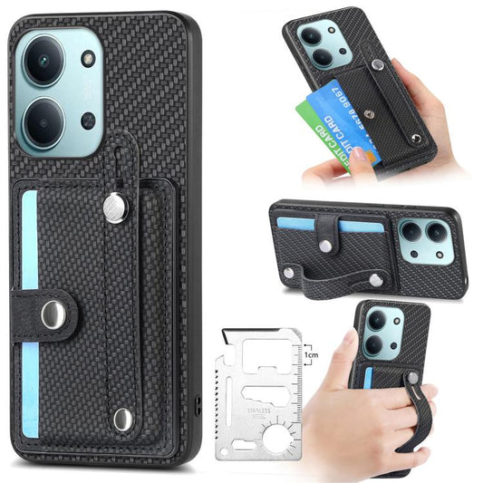 Wristband Kickstand Card Wallet Back Phone Case with Tool Knife, For Redmi 15C 5G / 4G Global 171mm, For Xiaomi 15T, For Redmi K80 Pro / Poco F7 Ultra, For Redmi K80 / Poco F7 Pro, For Redmi Turbo 4, For Xiaomi Poco X7 Pro, For Xiaomi 15 Pro