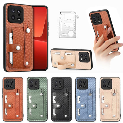 Wristband Kickstand Card Wallet Back Phone Case with Tool Knife, For Redmi Note 9S