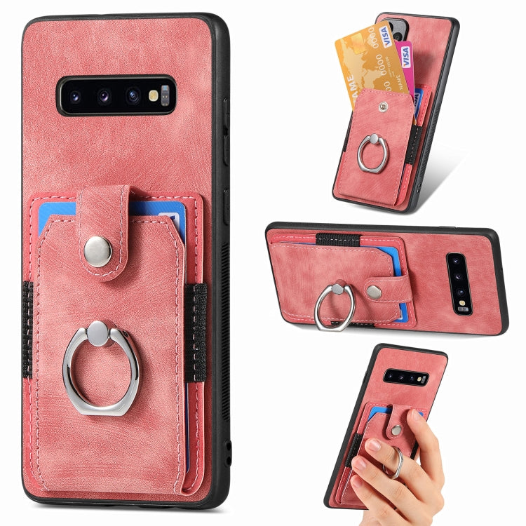 Retro Skin-feel Ring Card Wallet Phone Case, For Samsung Galaxy A56 5G, For Samsung Galaxy A36, For Samsung Galaxy S25 5G, For Samsung Galaxy S25+ 5G, For Samsung Galaxy S25 Ultra 5G, For Sumsung Galaxy A55 5G, For Samsung Galaxy S24 Ultra 5G����������...