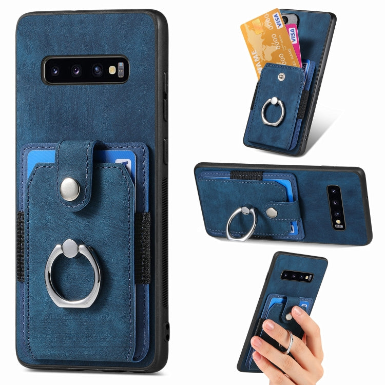 Retro Skin-feel Ring Card Wallet Phone Case, For Samsung Galaxy A56 5G, For Samsung Galaxy A36, For Samsung Galaxy S25 5G, For Samsung Galaxy S25+ 5G, For Samsung Galaxy S25 Ultra 5G, For Sumsung Galaxy A55 5G, For Samsung Galaxy S24 Ultra 5G����������...