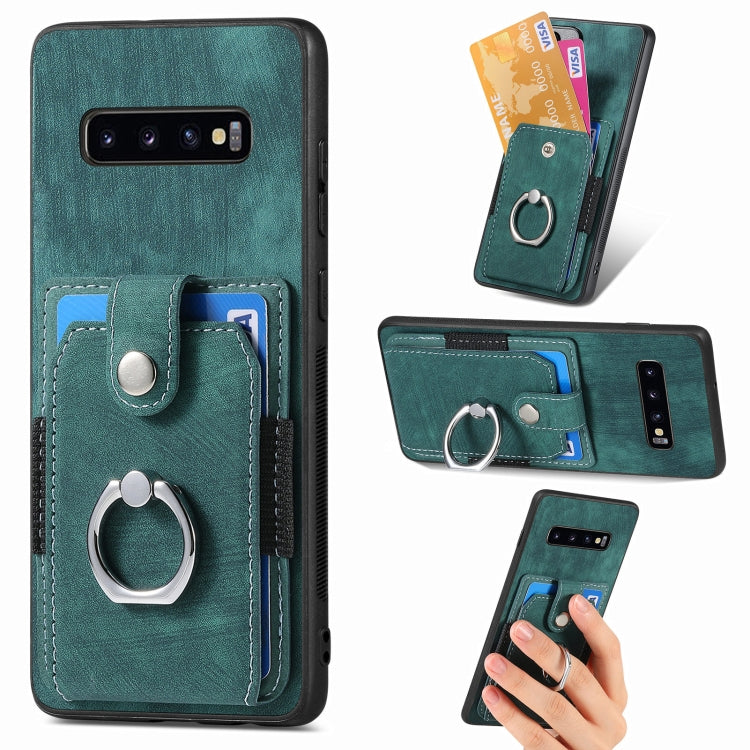 Retro Skin-feel Ring Card Wallet Phone Case, For Samsung Galaxy A56 5G, For Samsung Galaxy A36, For Samsung Galaxy S25 5G, For Samsung Galaxy S25+ 5G, For Samsung Galaxy S25 Ultra 5G, For Sumsung Galaxy A55 5G, For Samsung Galaxy S24 Ultra 5G����������...