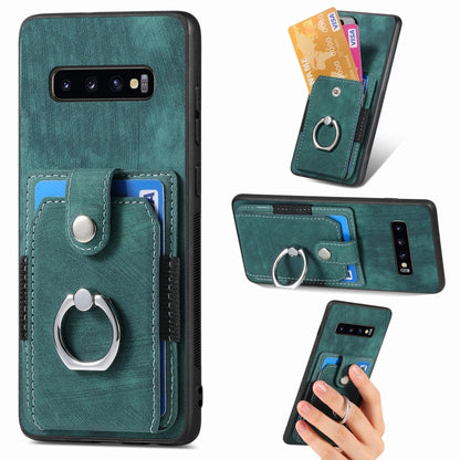 Retro Skin-feel Ring Card Wallet Phone Case, For Samsung Galaxy A56 5G, For Samsung Galaxy A36, For Samsung Galaxy S25 5G, For Samsung Galaxy S25+ 5G, For Samsung Galaxy S25 Ultra 5G, For Sumsung Galaxy A55 5G, For Samsung Galaxy S24 Ultra 5G����������...