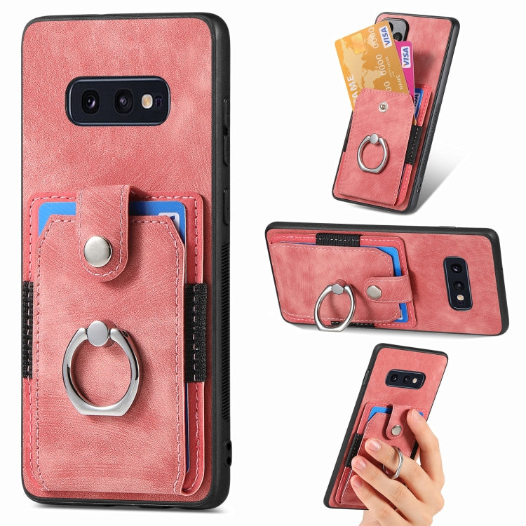 Retro Skin-feel Ring Card Wallet Phone Case, For Samsung Galaxy A56 5G, For Samsung Galaxy A36, For Samsung Galaxy S25 5G, For Samsung Galaxy S25+ 5G, For Samsung Galaxy S25 Ultra 5G, For Sumsung Galaxy A55 5G, For Samsung Galaxy S24 Ultra 5G����������...