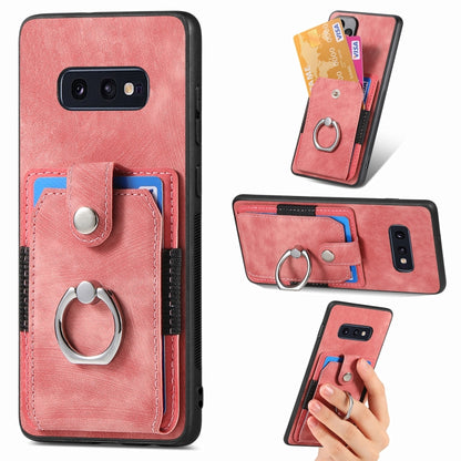 Retro Skin-feel Ring Card Wallet Phone Case, For Samsung Galaxy A56 5G, For Samsung Galaxy A36, For Samsung Galaxy S25 5G, For Samsung Galaxy S25+ 5G, For Samsung Galaxy S25 Ultra 5G, For Sumsung Galaxy A55 5G, For Samsung Galaxy S24 Ultra 5G����������...