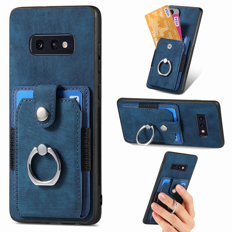 Retro Skin-feel Ring Card Wallet Phone Case, For Samsung Galaxy A56 5G, For Samsung Galaxy A36, For Samsung Galaxy S25 5G, For Samsung Galaxy S25+ 5G, For Samsung Galaxy S25 Ultra 5G, For Sumsung Galaxy A55 5G, For Samsung Galaxy S24 Ultra 5G����������...