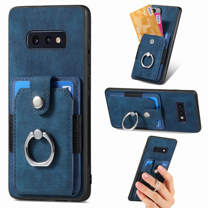 Retro Skin-feel Ring Card Wallet Phone Case, For Samsung Galaxy A56 5G, For Samsung Galaxy A36, For Samsung Galaxy S25 5G, For Samsung Galaxy S25+ 5G, For Samsung Galaxy S25 Ultra 5G, For Sumsung Galaxy A55 5G, For Samsung Galaxy S24 Ultra 5G����������...