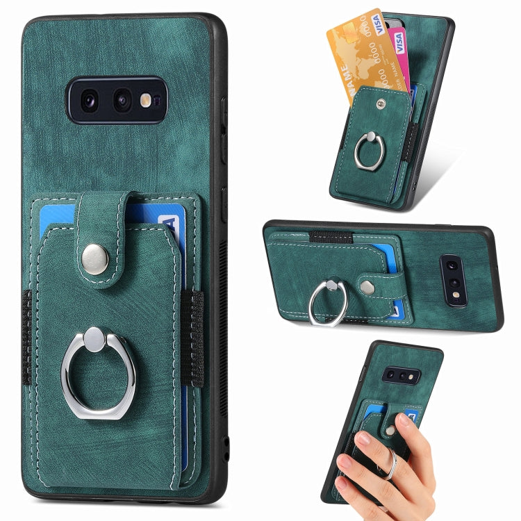 Retro Skin-feel Ring Card Wallet Phone Case, For Samsung Galaxy A56 5G, For Samsung Galaxy A36, For Samsung Galaxy S25 5G, For Samsung Galaxy S25+ 5G, For Samsung Galaxy S25 Ultra 5G, For Sumsung Galaxy A55 5G, For Samsung Galaxy S24 Ultra 5G����������...