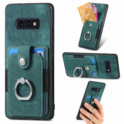 Retro Skin-feel Ring Card Wallet Phone Case, For Samsung Galaxy A56 5G, For Samsung Galaxy A36, For Samsung Galaxy S25 5G, For Samsung Galaxy S25+ 5G, For Samsung Galaxy S25 Ultra 5G, For Sumsung Galaxy A55 5G, For Samsung Galaxy S24 Ultra 5G����������...