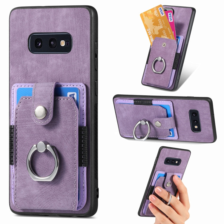 Retro Skin-feel Ring Card Wallet Phone Case, For Samsung Galaxy A56 5G, For Samsung Galaxy A36, For Samsung Galaxy S25 5G, For Samsung Galaxy S25+ 5G, For Samsung Galaxy S25 Ultra 5G, For Sumsung Galaxy A55 5G, For Samsung Galaxy S24 Ultra 5G����������...