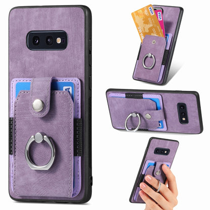 Retro Skin-feel Ring Card Wallet Phone Case, For Samsung Galaxy A56 5G, For Samsung Galaxy A36, For Samsung Galaxy S25 5G, For Samsung Galaxy S25+ 5G, For Samsung Galaxy S25 Ultra 5G, For Sumsung Galaxy A55 5G, For Samsung Galaxy S24 Ultra 5G����������...
