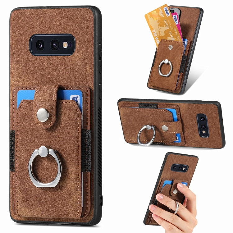 Retro Skin-feel Ring Card Wallet Phone Case, For Samsung Galaxy A56 5G, For Samsung Galaxy A36, For Samsung Galaxy S25 5G, For Samsung Galaxy S25+ 5G, For Samsung Galaxy S25 Ultra 5G, For Sumsung Galaxy A55 5G, For Samsung Galaxy S24 Ultra 5G����������...