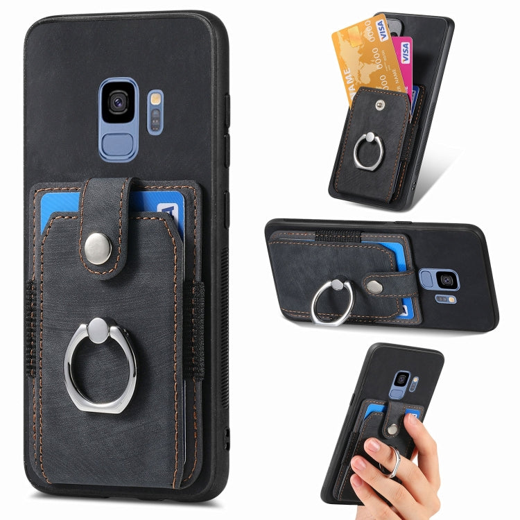 Retro Skin-feel Ring Card Wallet Phone Case, For Samsung Galaxy A56 5G, For Samsung Galaxy A36, For Samsung Galaxy S25 5G, For Samsung Galaxy S25+ 5G, For Samsung Galaxy S25 Ultra 5G, For Sumsung Galaxy A55 5G, For Samsung Galaxy S24 Ultra 5G����������...