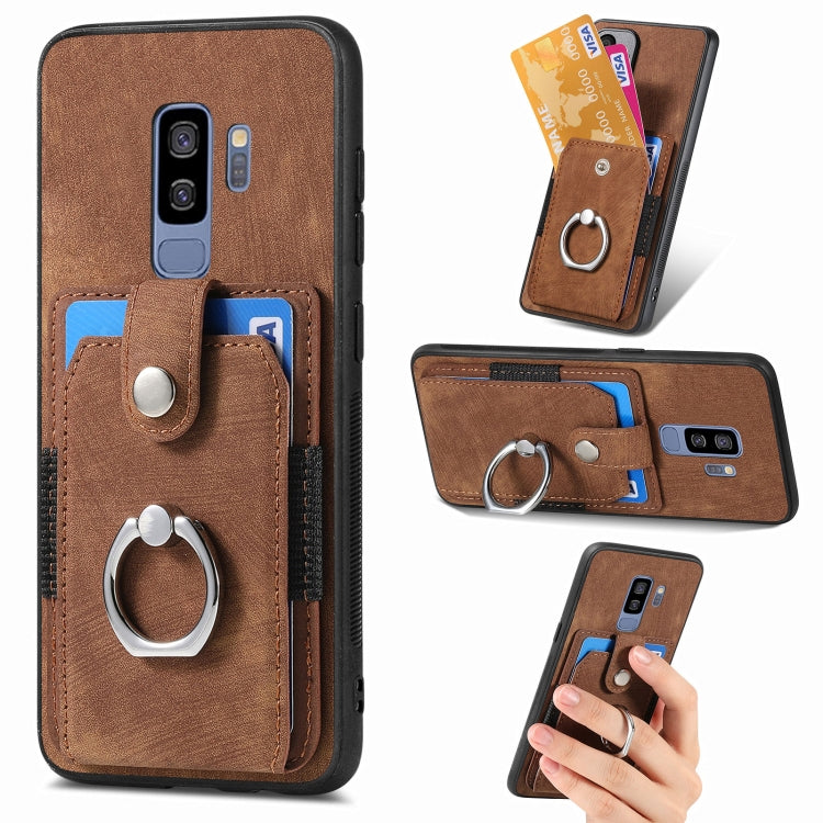 Retro Skin-feel Ring Card Wallet Phone Case, For Samsung Galaxy A56 5G, For Samsung Galaxy A36, For Samsung Galaxy S25 5G, For Samsung Galaxy S25+ 5G, For Samsung Galaxy S25 Ultra 5G, For Sumsung Galaxy A55 5G, For Samsung Galaxy S24 Ultra 5G����������...