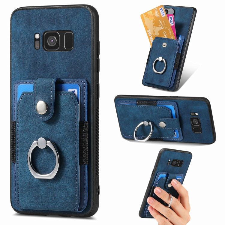 Retro Skin-feel Ring Card Wallet Phone Case, For Samsung Galaxy A56 5G, For Samsung Galaxy A36, For Samsung Galaxy S25 5G, For Samsung Galaxy S25+ 5G, For Samsung Galaxy S25 Ultra 5G, For Sumsung Galaxy A55 5G, For Samsung Galaxy S24 Ultra 5G����������...