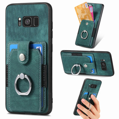 Retro Skin-feel Ring Card Wallet Phone Case, For Samsung Galaxy A56 5G, For Samsung Galaxy A36, For Samsung Galaxy S25 5G, For Samsung Galaxy S25+ 5G, For Samsung Galaxy S25 Ultra 5G, For Sumsung Galaxy A55 5G, For Samsung Galaxy S24 Ultra 5G����������...