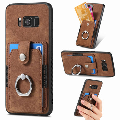 Retro Skin-feel Ring Card Wallet Phone Case, For Samsung Galaxy A56 5G, For Samsung Galaxy A36, For Samsung Galaxy S25 5G, For Samsung Galaxy S25+ 5G, For Samsung Galaxy S25 Ultra 5G, For Sumsung Galaxy A55 5G, For Samsung Galaxy S24 Ultra 5G����������...