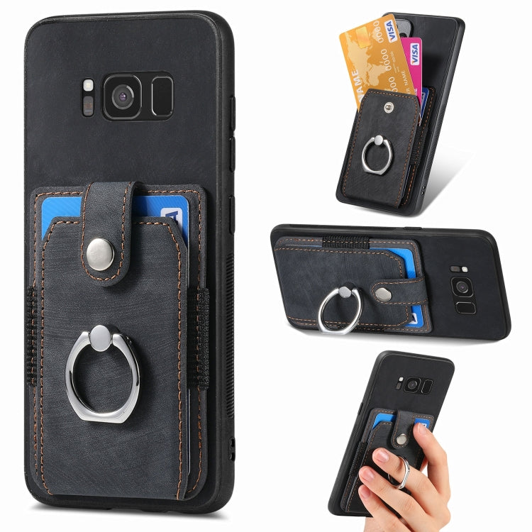 Retro Skin-feel Ring Card Wallet Phone Case, For Samsung Galaxy A56 5G, For Samsung Galaxy A36, For Samsung Galaxy S25 5G, For Samsung Galaxy S25+ 5G, For Samsung Galaxy S25 Ultra 5G, For Sumsung Galaxy A55 5G, For Samsung Galaxy S24 Ultra 5G����������...