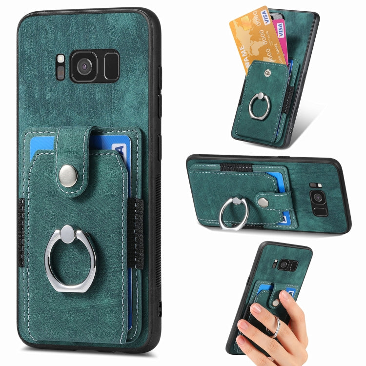 Retro Skin-feel Ring Card Wallet Phone Case, For Samsung Galaxy A56 5G, For Samsung Galaxy A36, For Samsung Galaxy S25 5G, For Samsung Galaxy S25+ 5G, For Samsung Galaxy S25 Ultra 5G, For Sumsung Galaxy A55 5G, For Samsung Galaxy S24 Ultra 5G����������...