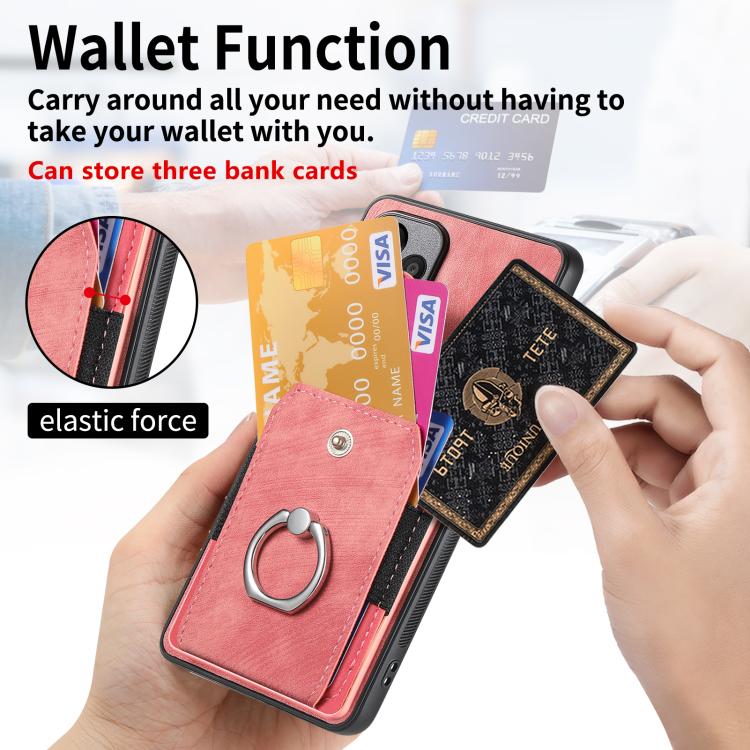 Retro Skin-feel Ring Card Wallet Phone Case, For Samsung Galaxy A56 5G, For Samsung Galaxy A36, For Samsung Galaxy S25 5G, For Samsung Galaxy S25+ 5G, For Samsung Galaxy S25 Ultra 5G, For Sumsung Galaxy A55 5G, For Samsung Galaxy S24 Ultra 5G����������...