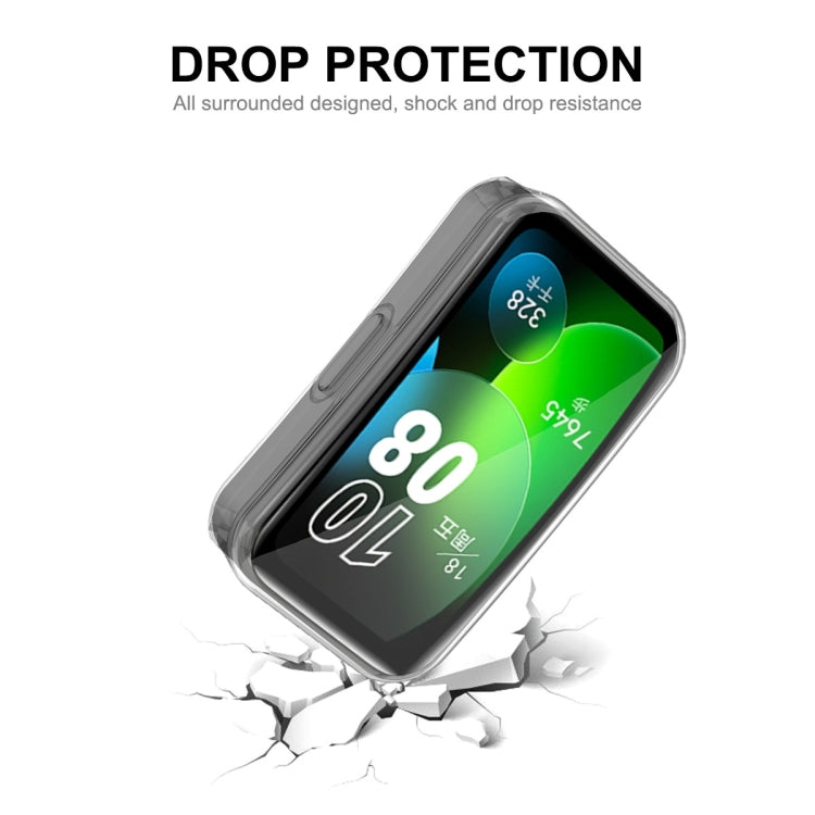 ENKAY Hat-Prince Full Coverage Transparent Soft TPU Watch Case with Screen Protection, For Huawei Band 8 / 9