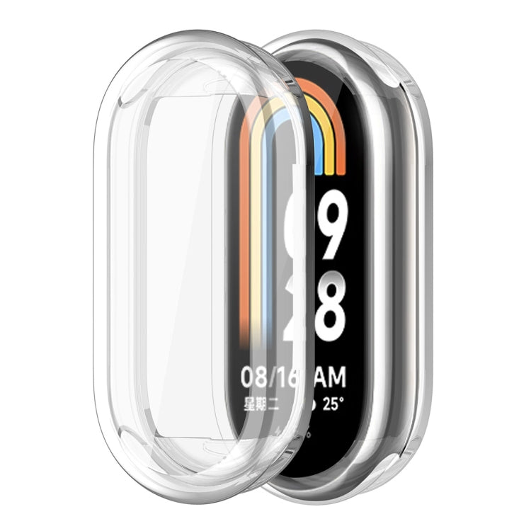 ENKAY Hat-Prince Full Coverage Transparent Soft TPU Case with Screen Protection, For Xiaomi Mi Band 8 Pro, For Xiaomi Mi Band 8, For Xiaomi Smart Band 9 / 9 NFC