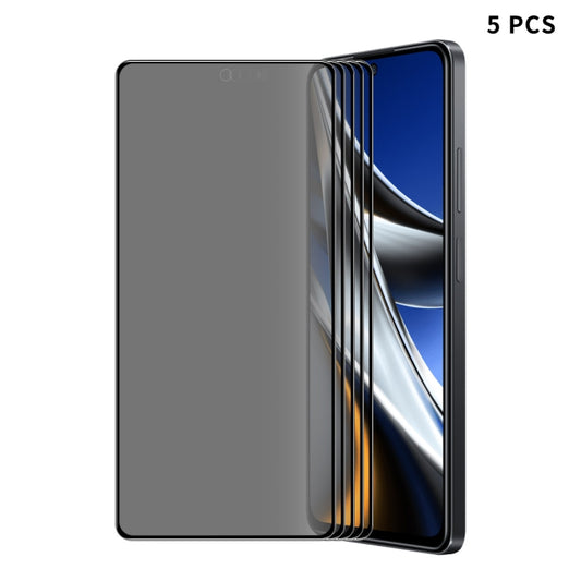 5 pièces ENKAY 28 degrés Film de protection d'écran intégral en verre trempé anti-espion, pour Xiaomi Poco F5 Pro (5 pièces)