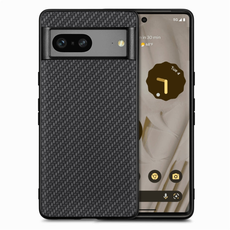 Carbon Fiber Texture Leather Back Cover Phone Case, For Google Pixel 10 Pro XL, For Google Pixel 10 / 10 Pro, For Google Pixel 9a, For Google Pixel 9 Pro XL, For Google Pixel 9 / 9 Pro, For Google Pixel 7a, For Google Pixel 6a, For Google Pixel 6 Pro  ...