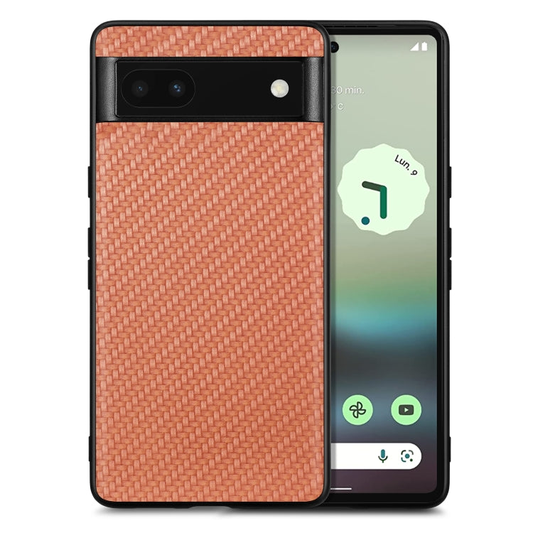 Carbon Fiber Texture Leather Back Cover Phone Case, For Google Pixel 10 Pro XL, For Google Pixel 10 / 10 Pro, For Google Pixel 9a, For Google Pixel 9 Pro XL, For Google Pixel 9 / 9 Pro, For Google Pixel 7a, For Google Pixel 6a, For Google Pixel 6 Pro  ...