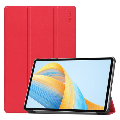 ENKAY Tri-fold Custer Texture Leather Smart Tablet Case, For Honor Pad 10 12.1, For Honor Pad X8 Pro / X9 11.5, For Honor Pad V8