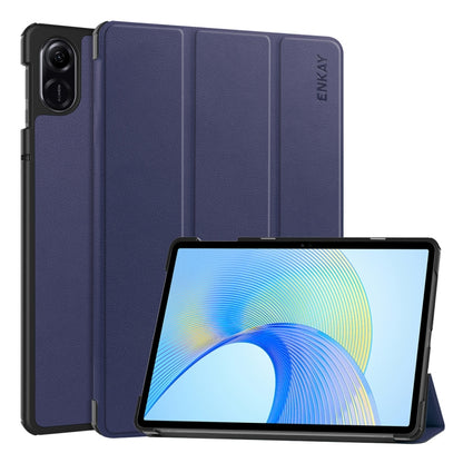 ENKAY Tri-fold Custer Texture Leather Smart Tablet Case, For Honor Pad 10 12.1, For Honor Pad X8 Pro / X9 11.5, For Honor Pad V8