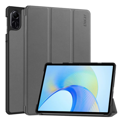 ENKAY Tri-fold Custer Texture Leather Smart Tablet Case, For Honor Pad 10 12.1, For Honor Pad X8 Pro / X9 11.5, For Honor Pad V8