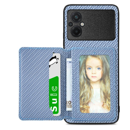 Carbon Fiber Magnetic Card Bag Phone Case, For Redmi Note 13 5G, For Redmi Note 13 Pro 5G, For Redmi Note 12 5G, For Redmi 12C, For Xiaomi 13 Pro, For Xiaomi 13, For Xiaomi Poco M5 4G, For Redmi Note 11T Pro 5G, For Redmi Note 10 4G
