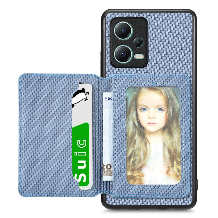 Carbon Fiber Magnetic Card Bag Phone Case, For Redmi Note 13 5G, For Redmi Note 13 Pro 5G, For Redmi Note 12 5G, For Redmi 12C, For Xiaomi 13 Pro, For Xiaomi 13, For Xiaomi Poco M5 4G, For Redmi Note 11T Pro 5G, For Redmi Note 10 4G