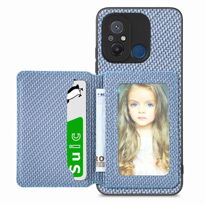 Carbon Fiber Magnetic Card Bag Phone Case, For Redmi Note 13 5G, For Redmi Note 13 Pro 5G, For Redmi Note 12 5G, For Redmi 12C, For Xiaomi 13 Pro, For Xiaomi 13, For Xiaomi Poco M5 4G, For Redmi Note 11T Pro 5G, For Redmi Note 10 4G