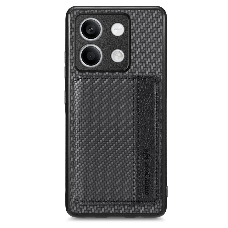 Carbon Fiber Magnetic Card Bag Phone Case, For Redmi Note 13 5G, For Redmi Note 13 Pro 5G, For Redmi Note 12 5G, For Redmi 12C, For Xiaomi 13 Pro, For Xiaomi 13, For Xiaomi Poco M5 4G, For Redmi Note 11T Pro 5G, For Redmi Note 10 4G