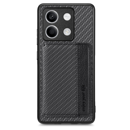Carbon Fiber Magnetic Card Bag Phone Case, For Redmi Note 13 5G, For Redmi Note 13 Pro 5G, For Redmi Note 12 5G, For Redmi 12C, For Xiaomi 13 Pro, For Xiaomi 13, For Xiaomi Poco M5 4G, For Redmi Note 11T Pro 5G, For Redmi Note 10 4G
