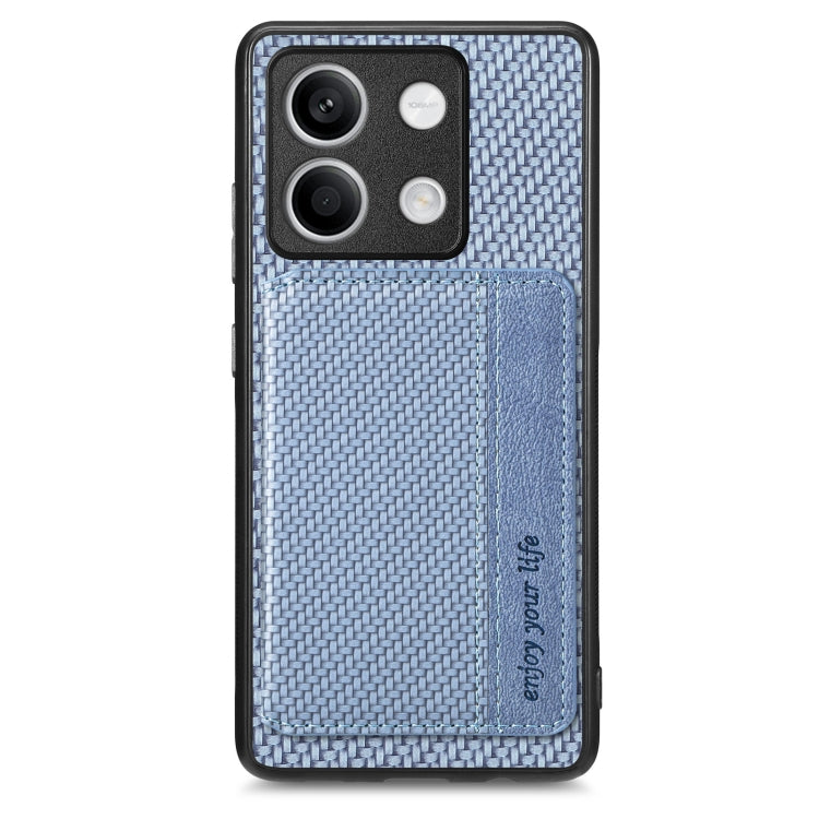 Carbon Fiber Magnetic Card Bag Phone Case, For Redmi Note 13 5G, For Redmi Note 13 Pro 5G, For Redmi Note 12 5G, For Redmi 12C, For Xiaomi 13 Pro, For Xiaomi 13, For Xiaomi Poco M5 4G, For Redmi Note 11T Pro 5G, For Redmi Note 10 4G