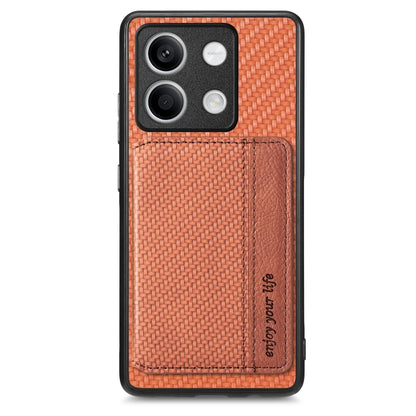 Carbon Fiber Magnetic Card Bag Phone Case, For Redmi Note 13 5G, For Redmi Note 13 Pro 5G, For Redmi Note 12 5G, For Redmi 12C, For Xiaomi 13 Pro, For Xiaomi 13, For Xiaomi Poco M5 4G, For Redmi Note 11T Pro 5G, For Redmi Note 10 4G