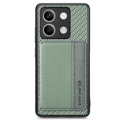 Carbon Fiber Magnetic Card Bag Phone Case, For Redmi Note 13 5G, For Redmi Note 13 Pro 5G, For Redmi Note 12 5G, For Redmi 12C, For Xiaomi 13 Pro, For Xiaomi 13, For Xiaomi Poco M5 4G, For Redmi Note 11T Pro 5G, For Redmi Note 10 4G