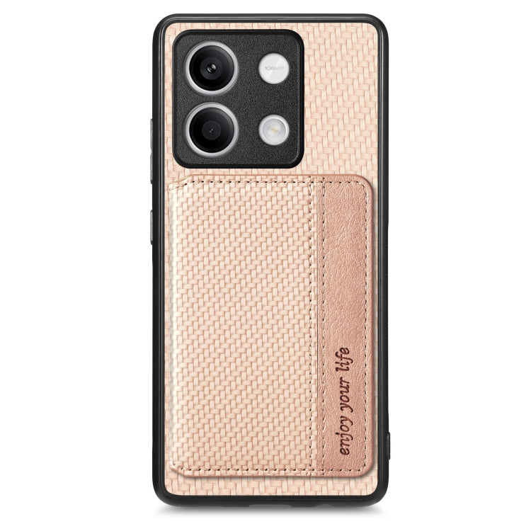 Carbon Fiber Magnetic Card Bag Phone Case, For Redmi Note 13 5G, For Redmi Note 13 Pro 5G, For Redmi Note 12 5G, For Redmi 12C, For Xiaomi 13 Pro, For Xiaomi 13, For Xiaomi Poco M5 4G, For Redmi Note 11T Pro 5G, For Redmi Note 10 4G