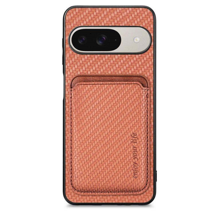 Carbon Fiber Leather Card Magsafe Phone Case, For Google Pixel 10 Pro XL, For Google Pixel 9 Pro XL, For Google Pixel 10 / 10 Pro, For Google Pixel 9 / 9 Pro, For Google Pixel 9a, For Google Pixel 7 Pro, For Google Pixel 7, For Google Pixel 6
