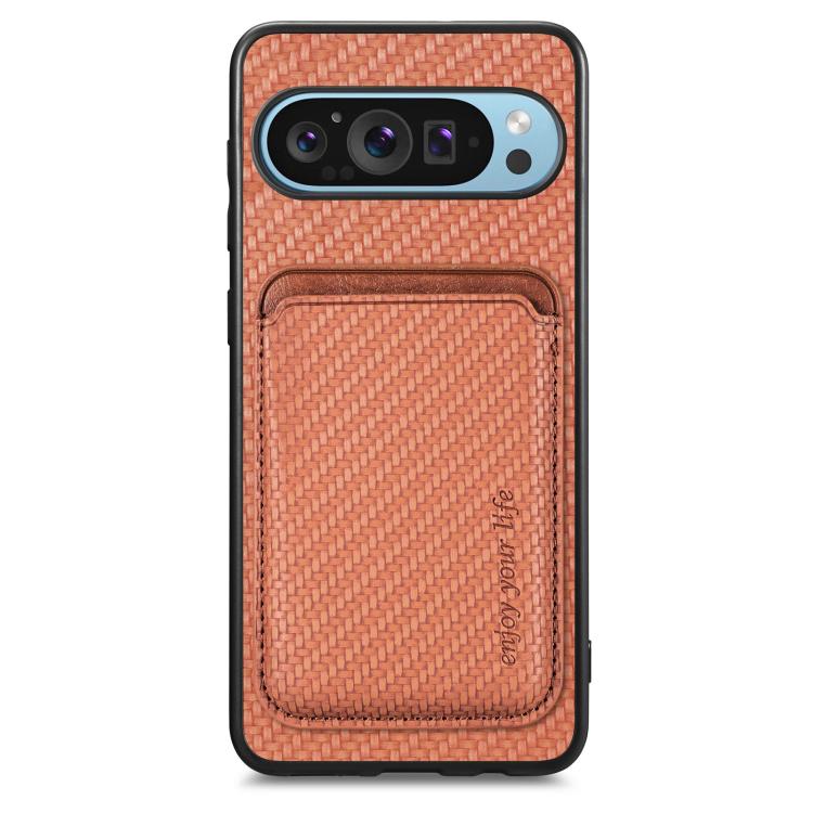 Carbon Fiber Leather Card Magsafe Phone Case, For Google Pixel 10 Pro XL, For Google Pixel 9 Pro XL, For Google Pixel 10 / 10 Pro, For Google Pixel 9 / 9 Pro, For Google Pixel 9a, For Google Pixel 7 Pro, For Google Pixel 7, For Google Pixel 6