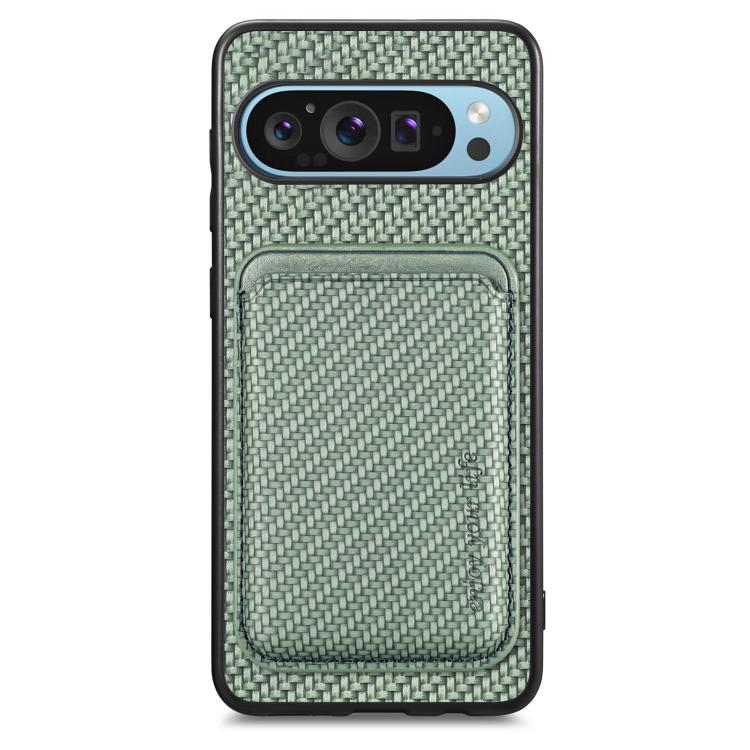 Carbon Fiber Leather Card Magsafe Phone Case, For Google Pixel 10 Pro XL, For Google Pixel 9 Pro XL, For Google Pixel 10 / 10 Pro, For Google Pixel 9 / 9 Pro, For Google Pixel 9a, For Google Pixel 7 Pro, For Google Pixel 7, For Google Pixel 6