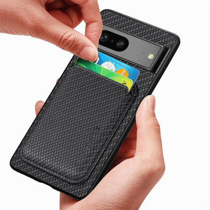 Carbon Fiber Leather Card Magsafe Phone Case, For Google Pixel 10 Pro XL, For Google Pixel 9 Pro XL, For Google Pixel 10 / 10 Pro, For Google Pixel 9 / 9 Pro, For Google Pixel 9a, For Google Pixel 7 Pro, For Google Pixel 7, For Google Pixel 6