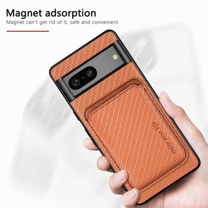 Carbon Fiber Leather Card Magsafe Phone Case, For Google Pixel 10 Pro XL, For Google Pixel 9 Pro XL, For Google Pixel 10 / 10 Pro, For Google Pixel 9 / 9 Pro, For Google Pixel 9a, For Google Pixel 7 Pro, For Google Pixel 7, For Google Pixel 6
